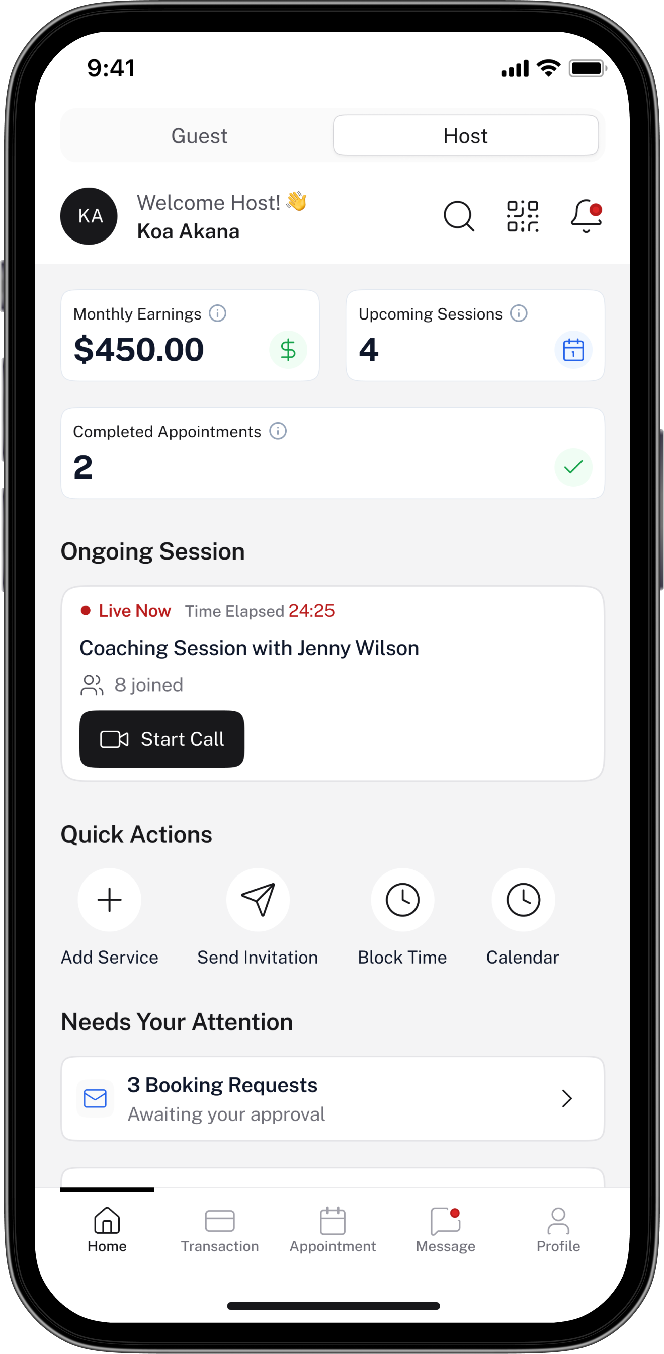 Host Premium Dashboard